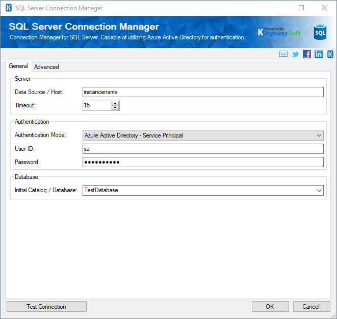 SQL Server Connection Manager - Managed Identity